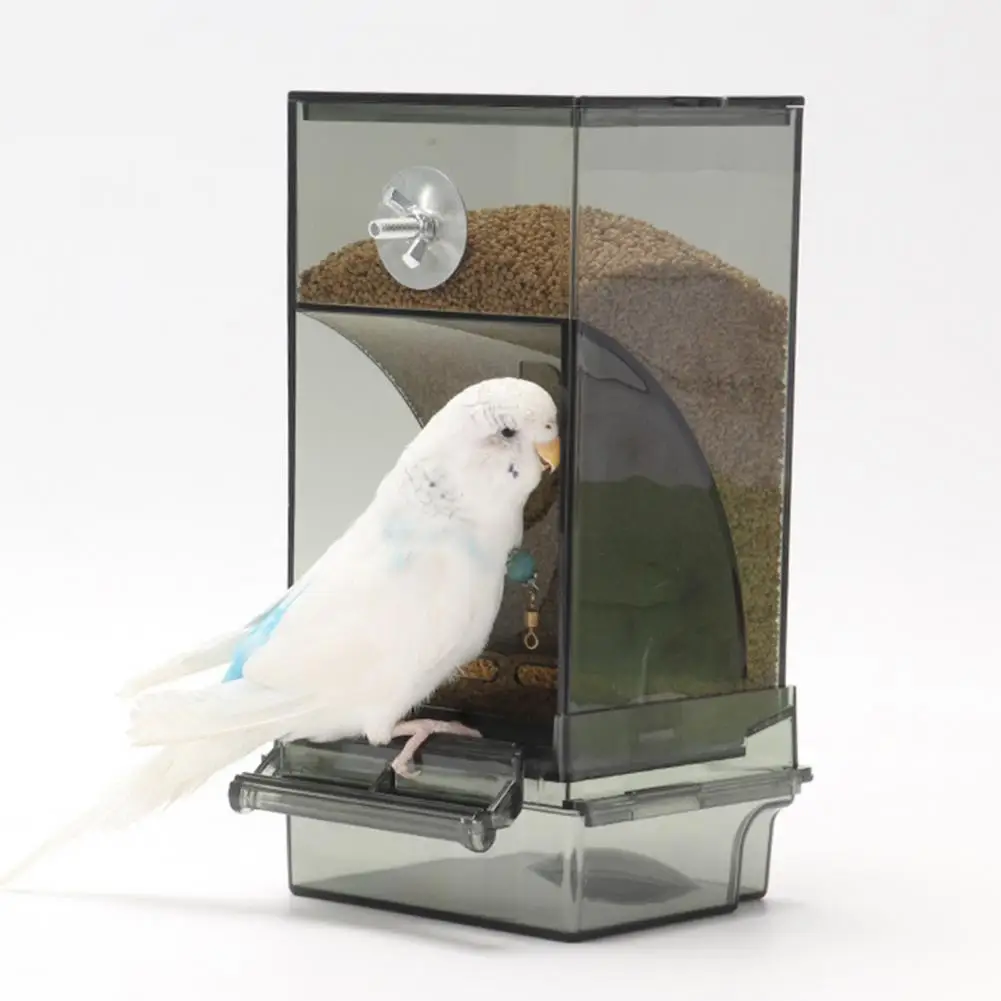 

Adjustable Bird Feeder Anti-swing Bird Feeder Spacious Automatic Bird Feeder for Small Birds Transparent Food Container No Mess