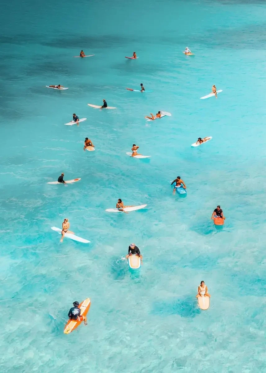 Плакат с скандинавским пляжем, летний пляж, серфинг, плакаты HD, холст, картины и принты, настенное искусство для дома, декор комнаты, безрамный