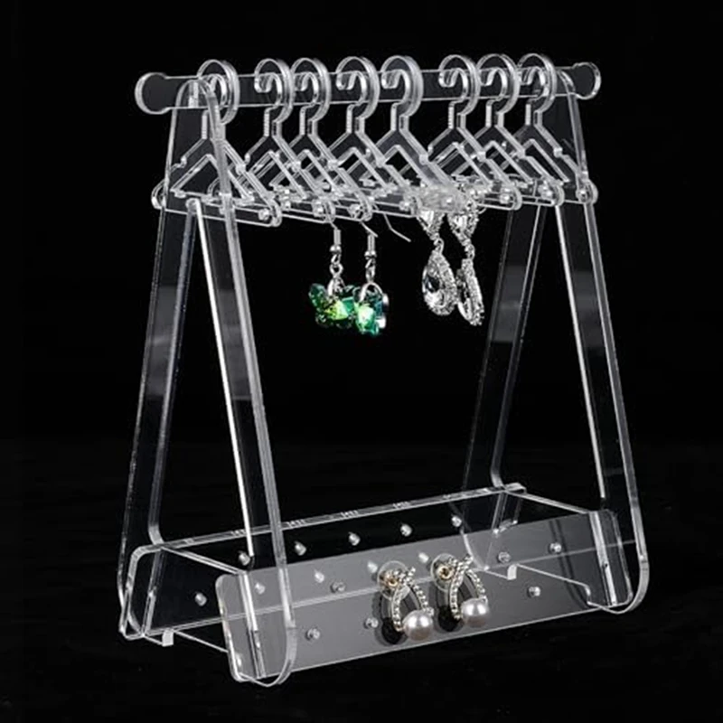 Прозрачная вешалка для пальто сережек акриловая органайзер демонстрации