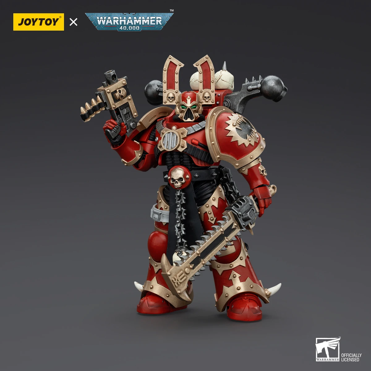 Фото JOYTOY Warhammer 40k World Eaters Khorne Berzerker 6, фигурки героев, оригинальная коллекция, украшение для куклы, подарок, модель гаража №3