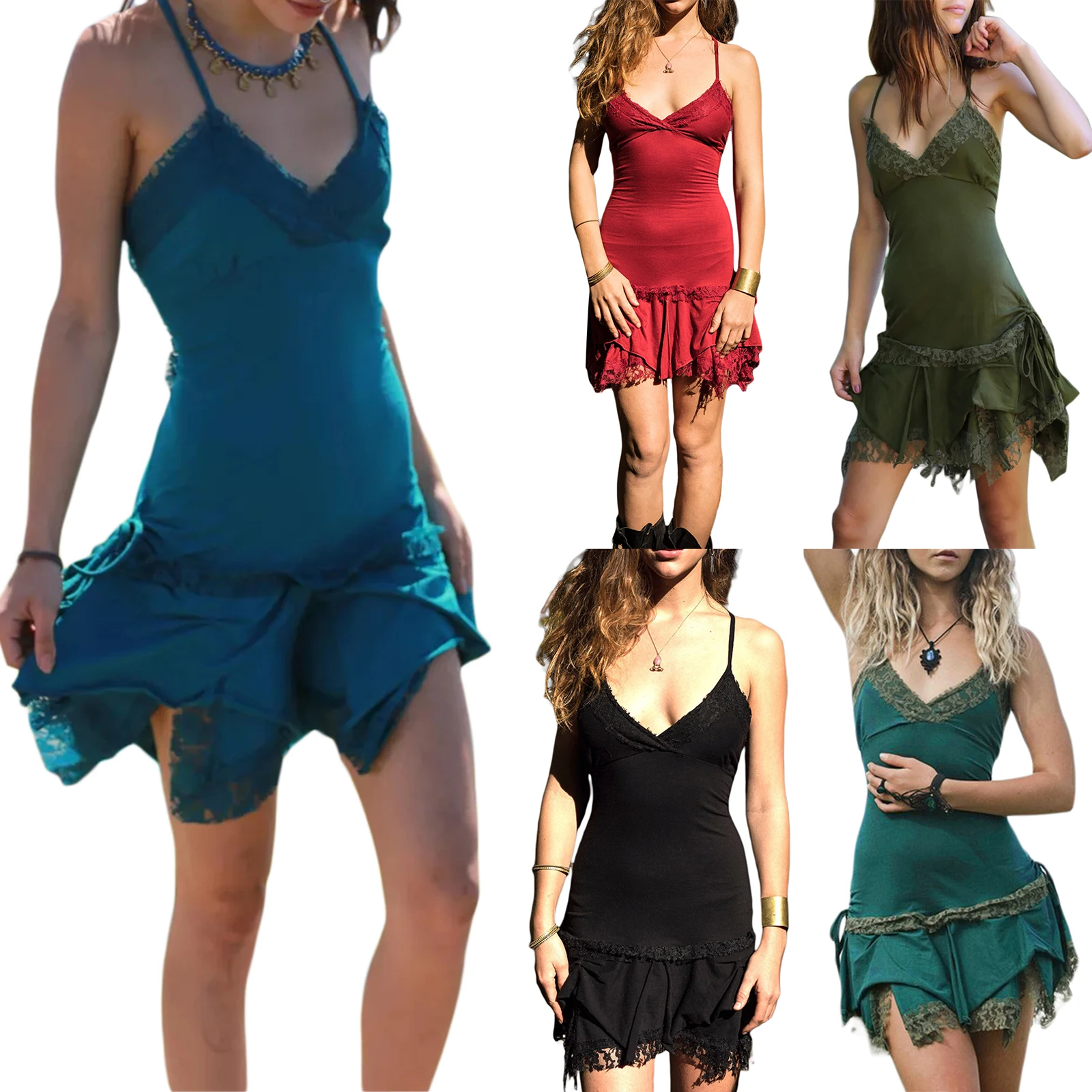 

Женское облегающее платье, кружевное строченное облегающее платье на бретельках с оборками и глубоким V-образным вырезом