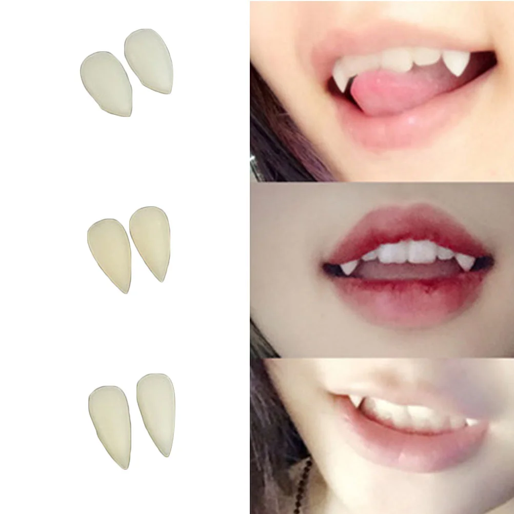 

Teeth Fangs Halloween Werewolf Cosplay Fake Party Caps Realistic Dentures Costume Props Accessories False Prop Kids Adult Horror
