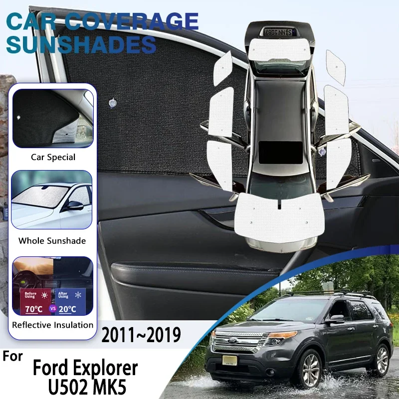 Для Ford Explorer U502 MK5 2011 ~ 2019 полное покрытие лобового стекла солнцезащитные козырьки