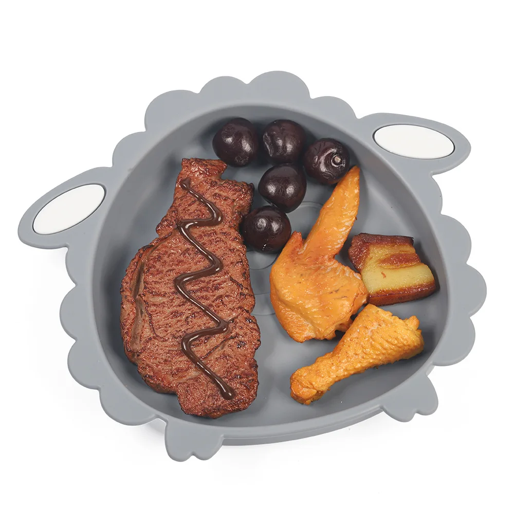 

Baby Silicone Feeding Tableware Plate Waterproof Baby Cartoon Sheep Dinner Plate Food Grade Silicone Dishes for Baby Bowl