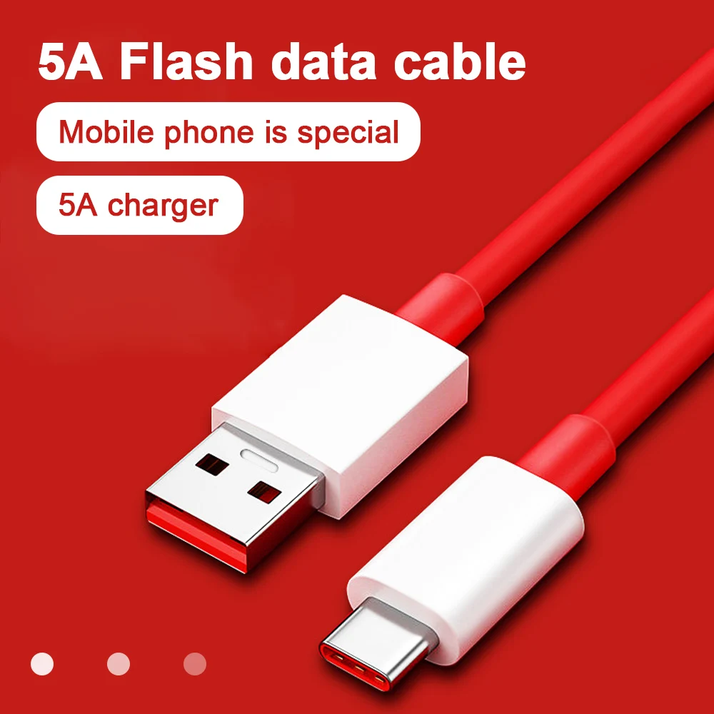 

30W USB Cable High-Speed Transmission Data Cable 5A Fast Charging Type Cord For OnePlus Phone Accessories