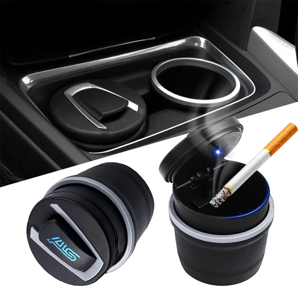 

Car Ashtray LED Light STI Badge Multi-Function Portable Smokeless With Covered For Subaru Forester XV Outback Ascent Legacy ST