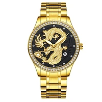 fngeen mens luxury golden wristwatch waterproof automatic mechanical watches dragon diamond clock best gift
