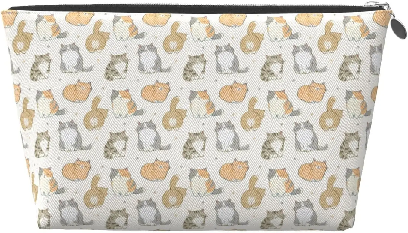 Ручная работа милая кошачья косметичка женские дорожные туалетные