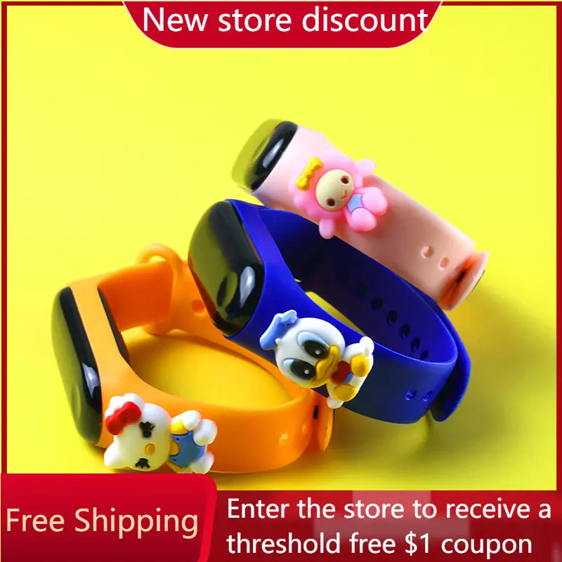 

Waterproof Cartoon Children's White Light LED Electronic Watch Sports Bracelet Table