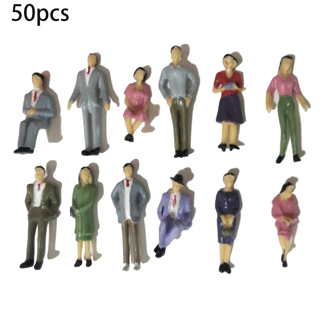 

50Pcs Model People Figures Scale Plastic Models 1:32 People Sitting Standing Figures Plastic Miniature Models Human Scale Model