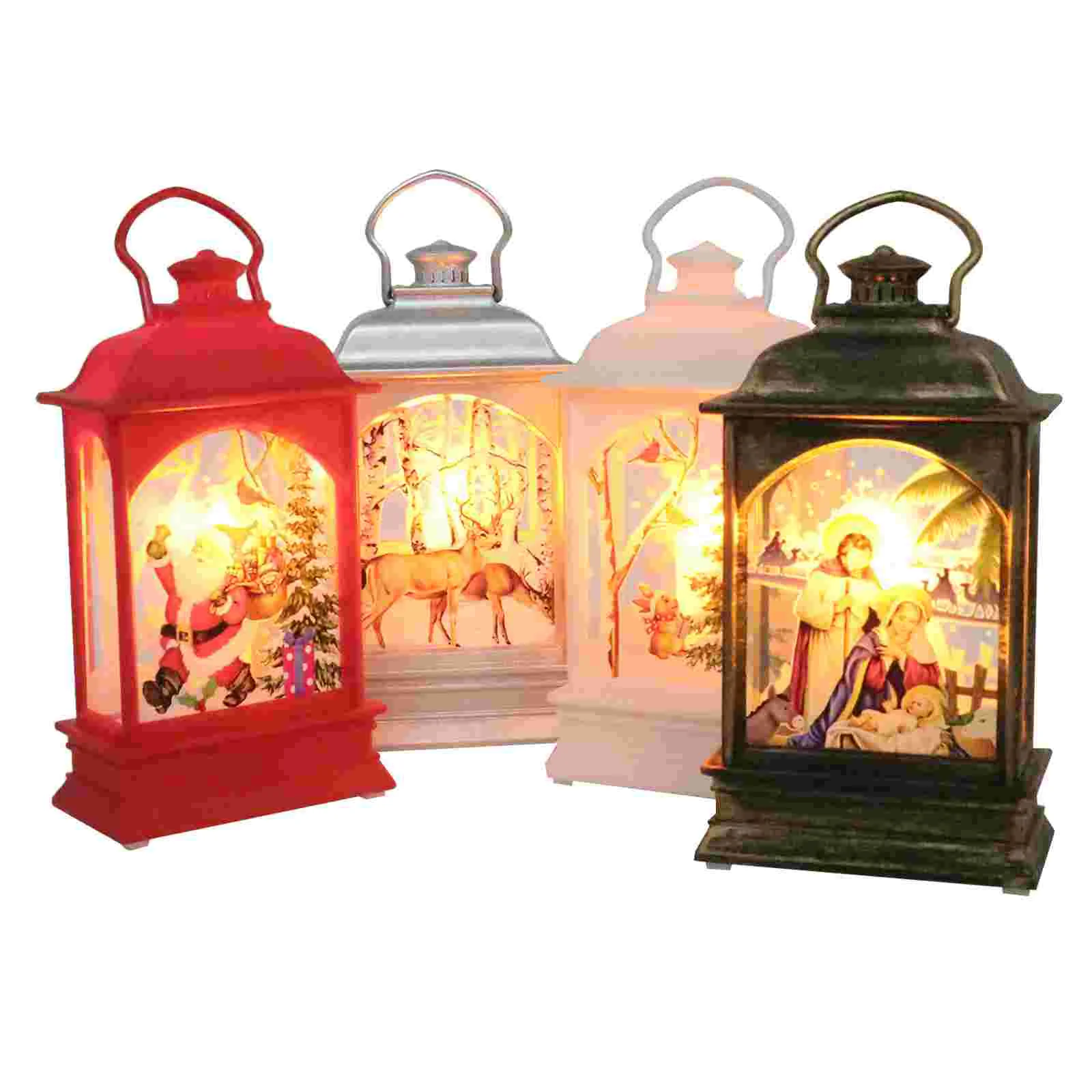 

Рождественский подсвечник, подсвечник с водяным светом, подсвечник в виде снежного шара, декоративный металлический подсвечник в виде Сант...