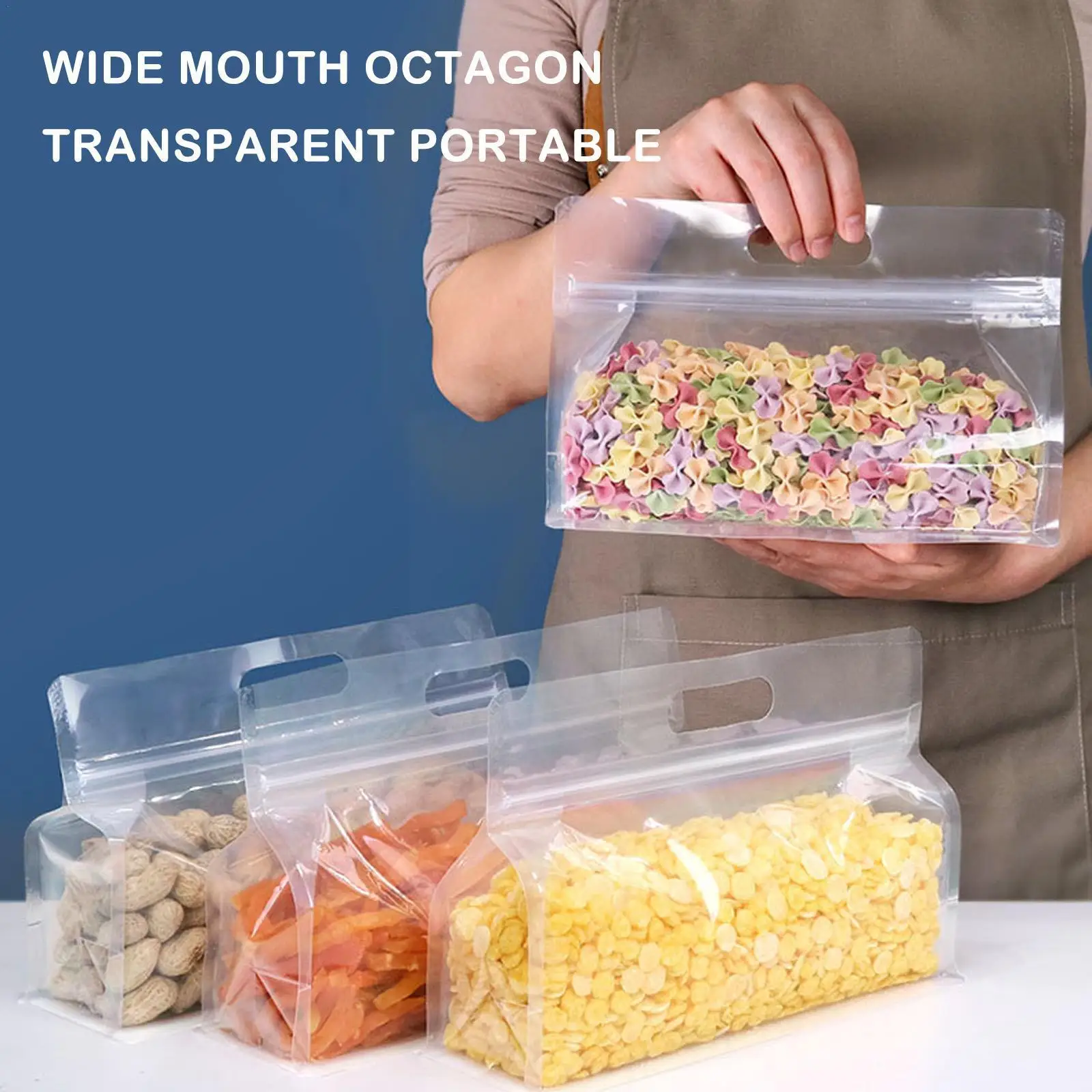 

Reusable Silicone Food Storage Bag Stand Up Zip Shut Containers Bag Bag Bags Bag Portable Tools Shut Leakproo N8n1