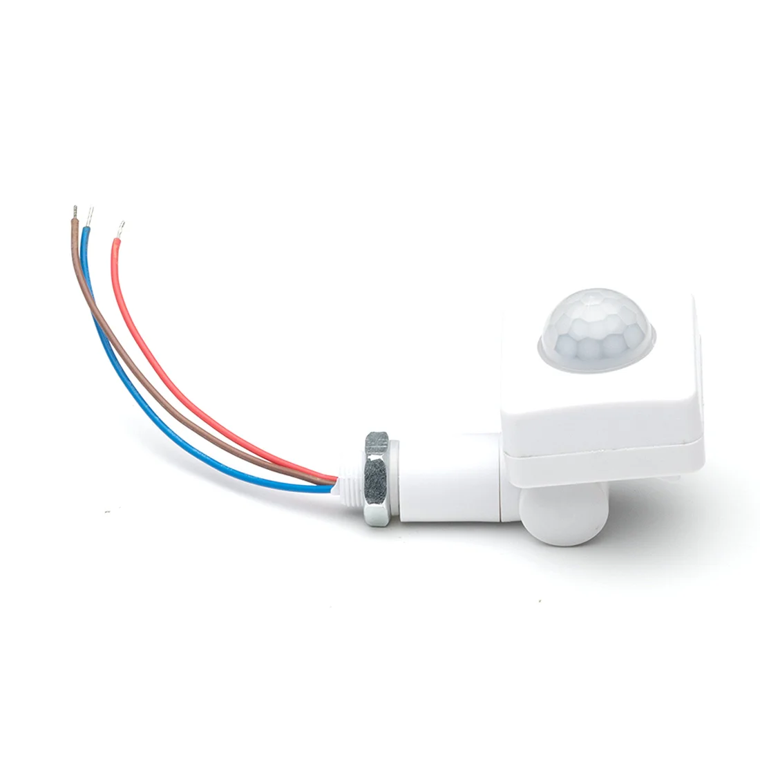 

AC85-265V IP65 Motion Sensor Adjustable PIR Switch Ultrathin LED Light PIR Outdoor Motion Sensor Detector,12Mm White