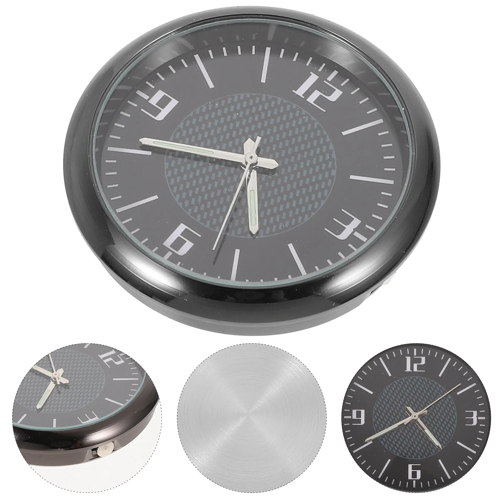 

Clock Car Dashboard Ventmini Watch Luminous Clocks Adhesive Stickfor Truck Vehicleautomotive Auto Tiny
