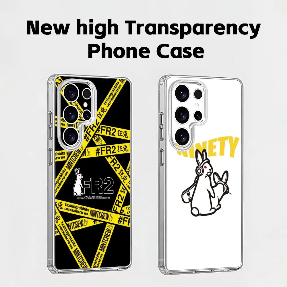 Фото Прозрачный чехол F-Fxxking R-Rab-bits LOOG Hot для телефонов Samsung S25 S24 S23 S22 S21 S20 Plus Ultra №1