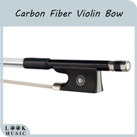 44 carbon fiber violin bow ebony frog silver silk winding sheepskin grip bow standard violin bow