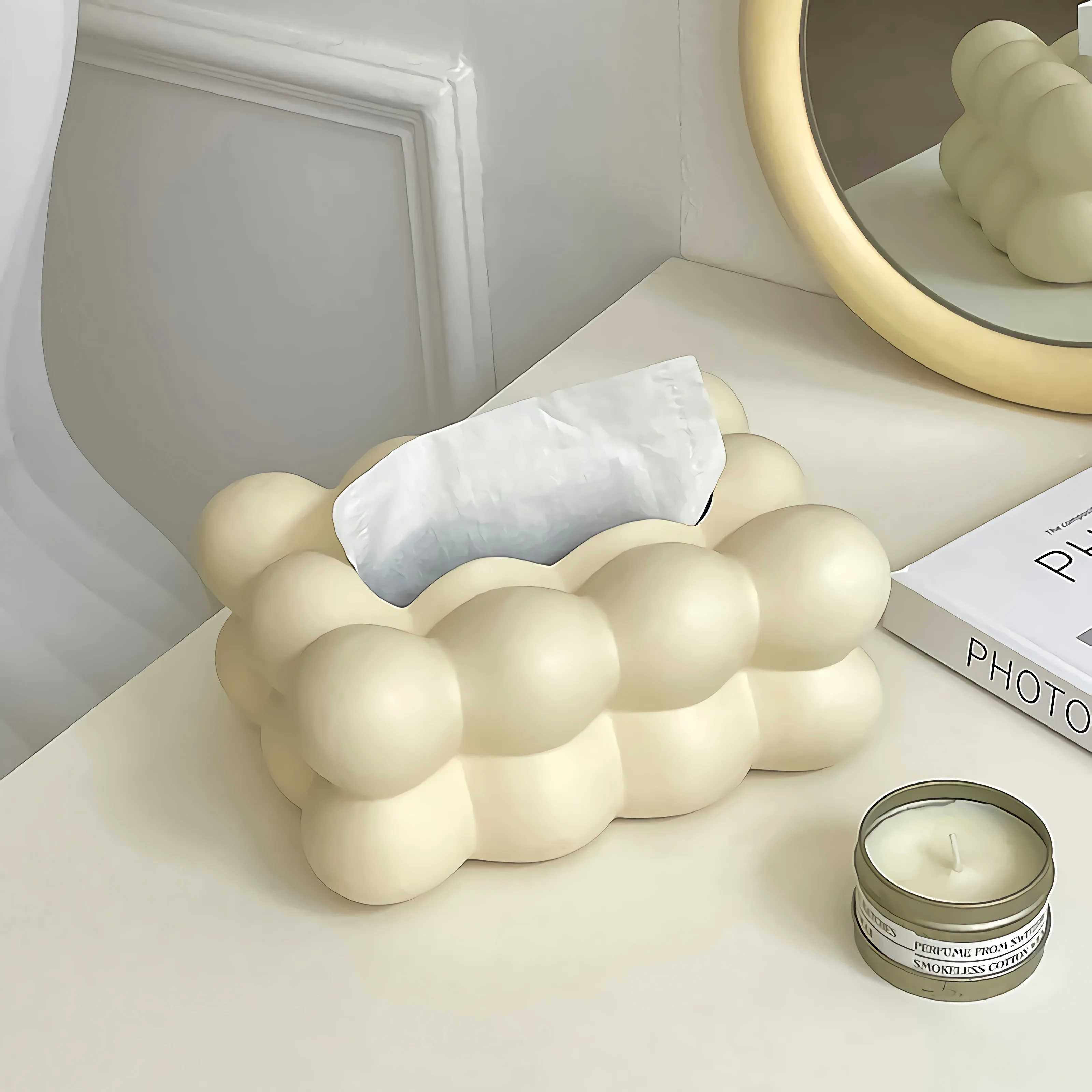 

Nordic Tissue Boxes Ceramic Plating Tissue Box Luxury Facail Tissue Cover Napkin Holder Case for Living Room Bedroom Home Decor