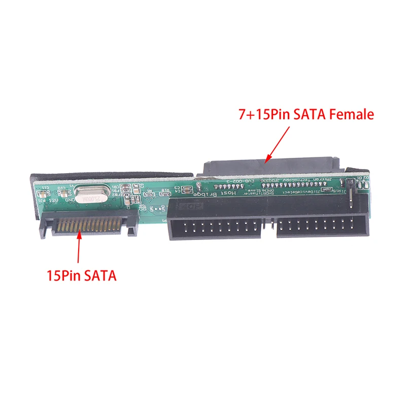 

Адаптер 7 + 15Pin Sata Female к 3,5 ''IDE адаптер Sata-IDE Male 40Pin Port