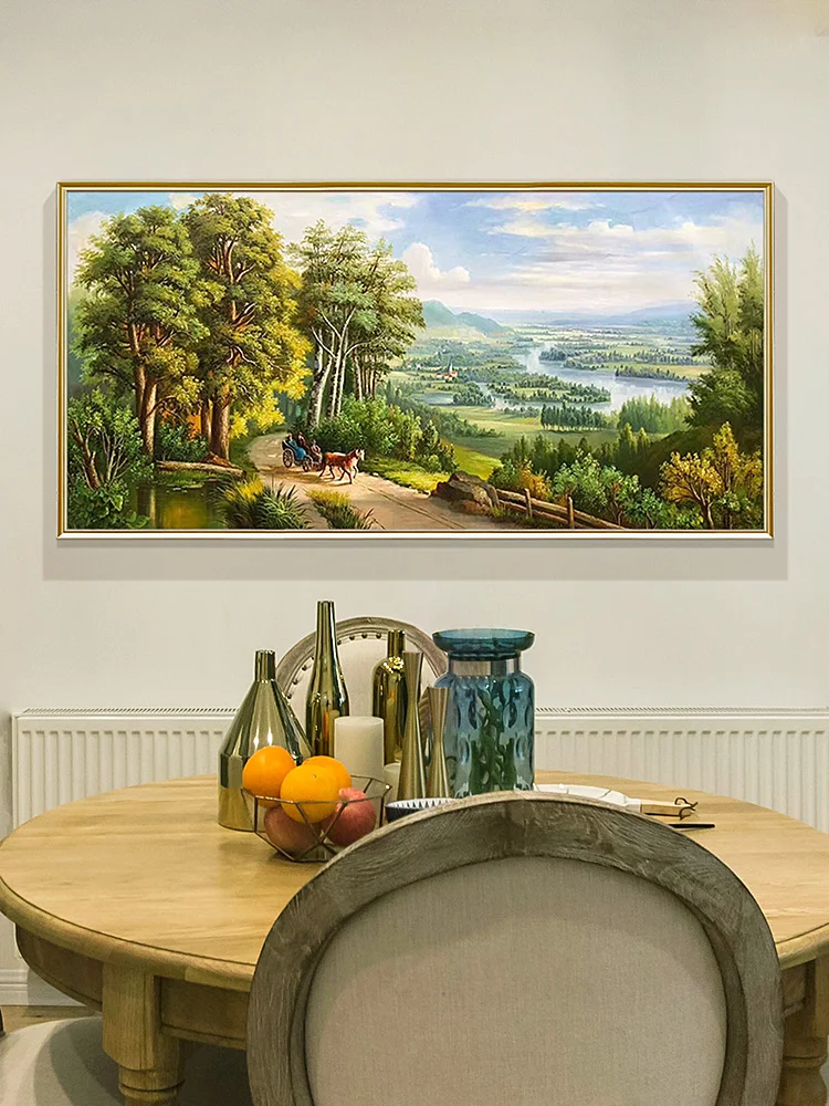 

American Rural Landscape Hand-painted Oil Painting Landscape Living Room Decorative Painting Hanging Painting Mural Custom