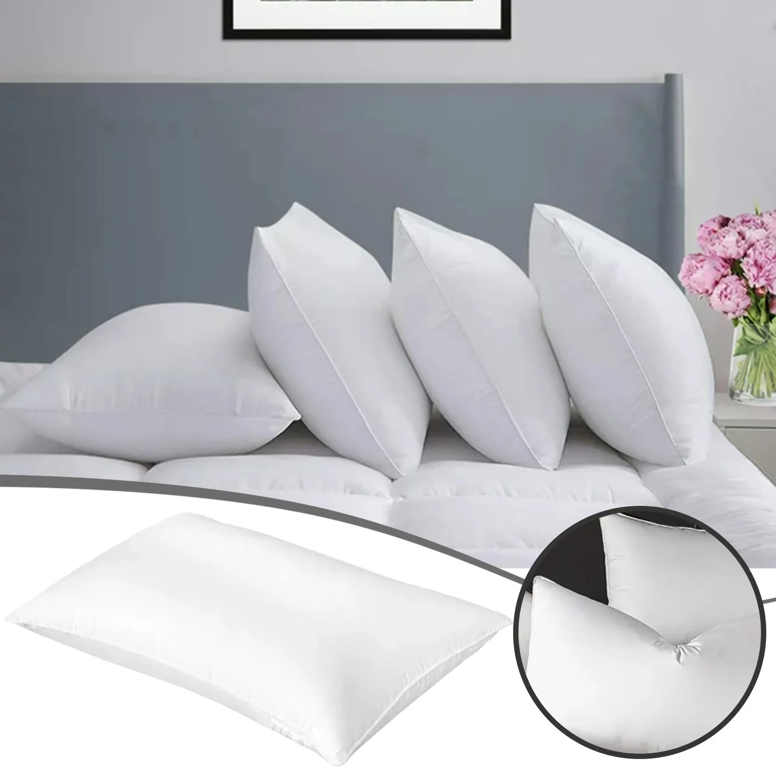 Luxury Bed Pillow Soft Feather Pillow For Sleeping Home Hote