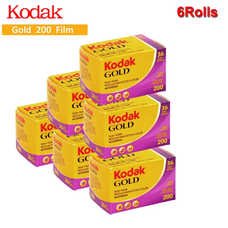 

6Rolls KODAK GOLD 200 Color Negative Film 35mm Roll Film 36 Exposure per Roll Fit For M35 / M38 / Ultra F9 Camera