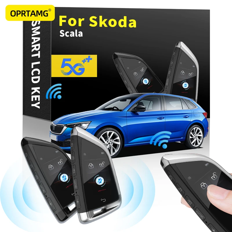 

Автомобильный смарт-ключ дистанционного управления, ЖК-дисплей для безключевого смарт-ключа для Skoda Scala 2000 2001 2002 2003 2004-2018 2019 2020 2021 2022