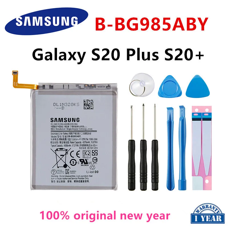 

SAMSUNG Orginal EB-BG985ABY 4500mAh Replacement Battery For Samsung Galaxy S20 Plus S20Plus S20+ Mobile phone Batteries +Tools