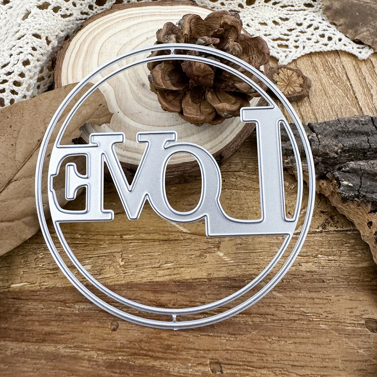 Оригинальные круглые слова любовь рамка металлические штампы трафареты для