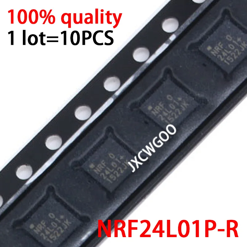 

10PCS New original NRF24L01P-R NRF24L01 24L01+ QFN20 2.4GHz wireless transceiver chip