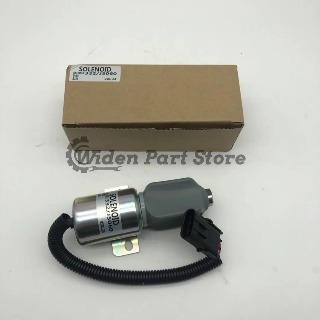 

Fuel shutdown solenoid 332/J5060 716/30091 for JCB JS130 JS160 JS180 JS240 JS260 24V