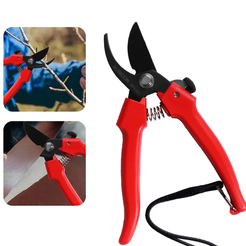 Садовый секатор из высокоуглеродистой стали, ножницы для дерева и цветов, ручной бонсай, ножницы для прохождения сквозь комнатное растение, цветочные ножницы, резаки