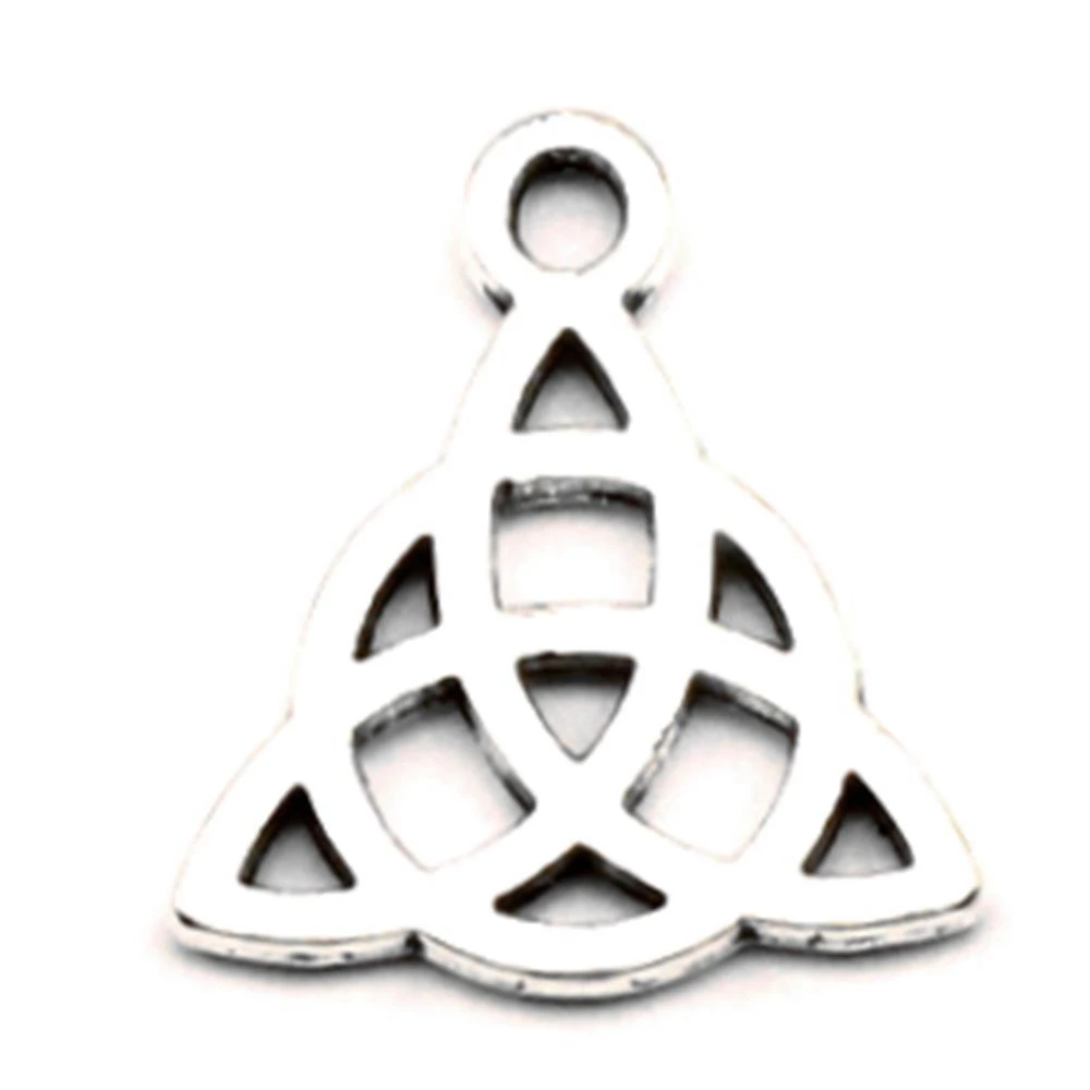 

120pcs Wholesale Jewelry Lots Triangular Amulet Charms Pendant Supplies For Jewelry Materials 15x17mm