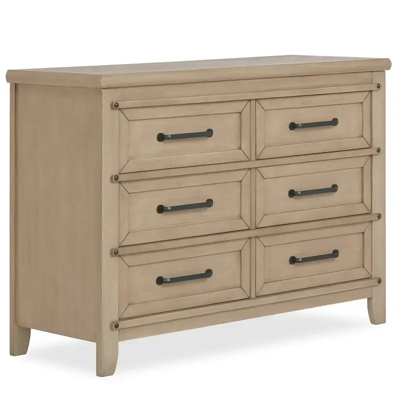 

Double Dresser for Nursery, Sand Dunes, 6 Drawers
