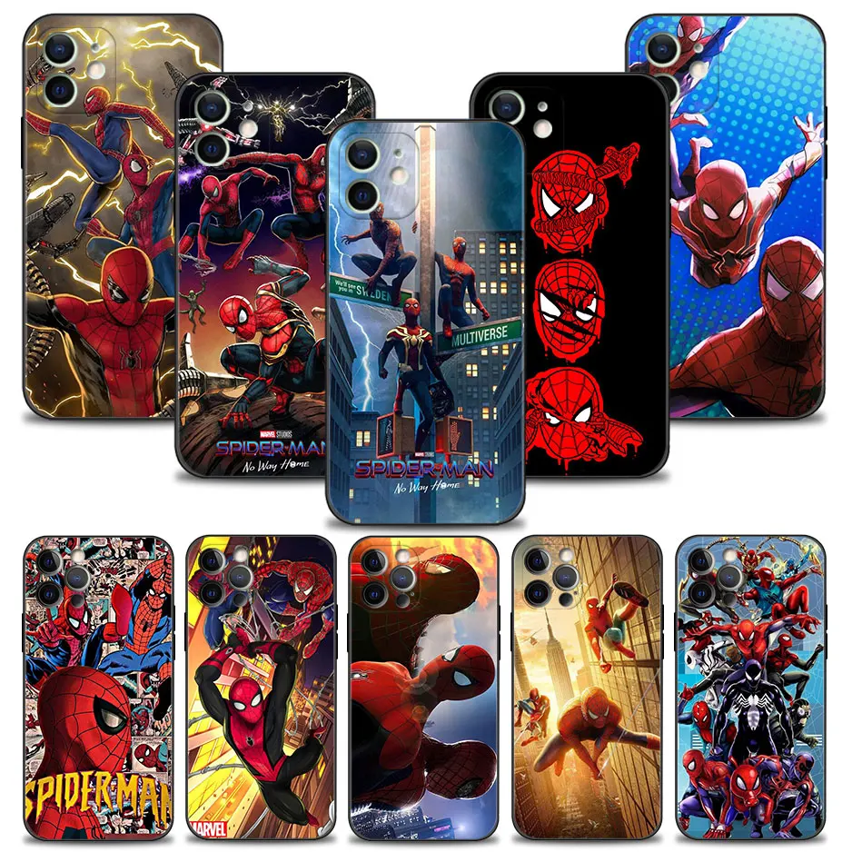 

Marvel SpiderMan Three Generations Comics Case For Apple iPhone 11 12 13 14 Pro Mini X XR XS Max 6 6S 7 8 Plus 5 5S SE Cover