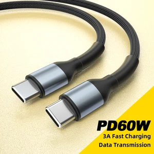 60W PD Type Cable Fast Charging Cable USB C To USB C Cable For iPad Pro Samsung MacBook Pro Xiaomi P in India