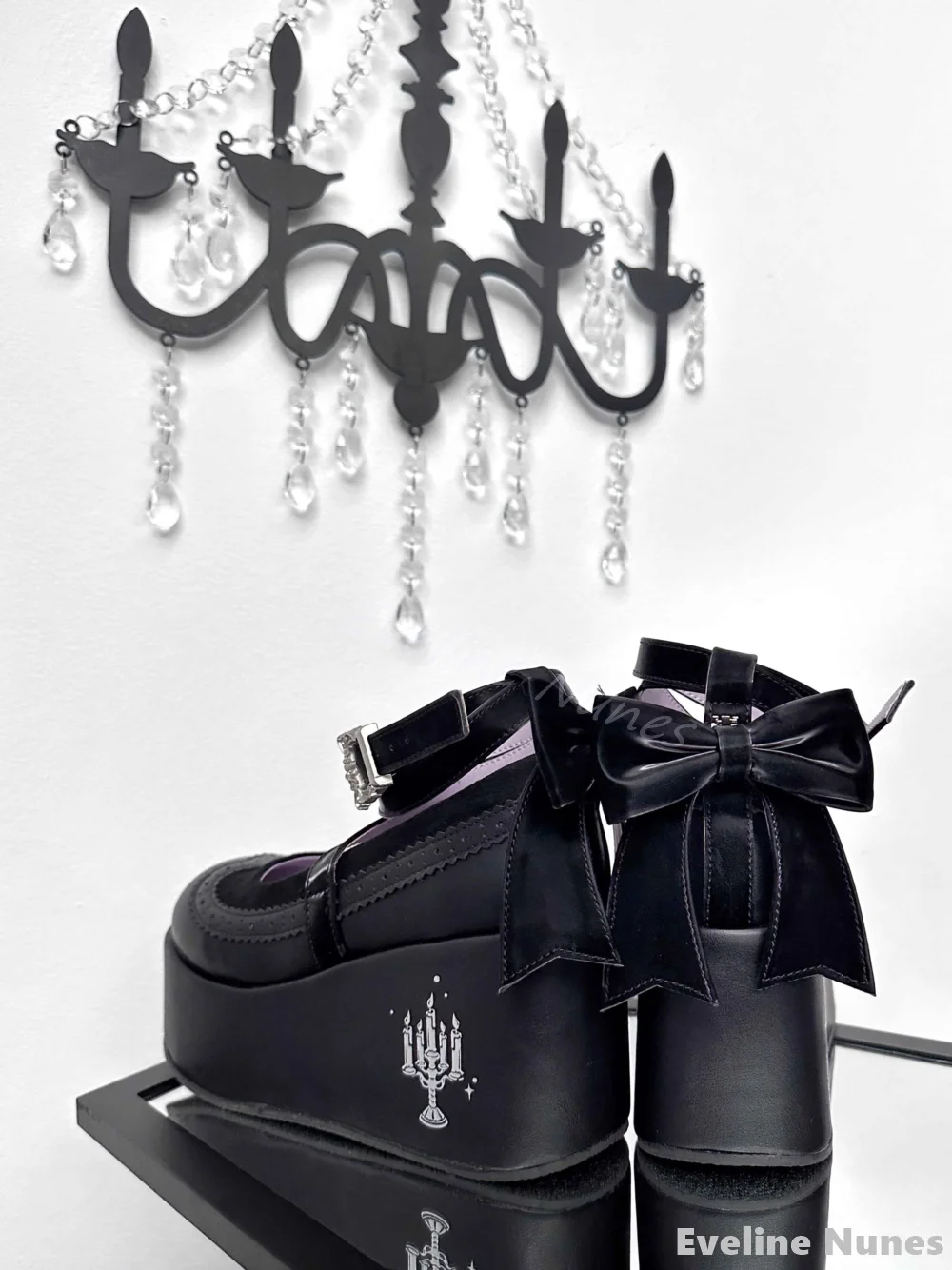 Witch Dinner Series Туфли Мэри Джейн на платформе Женские туфли с узлом-бабочкой круглым