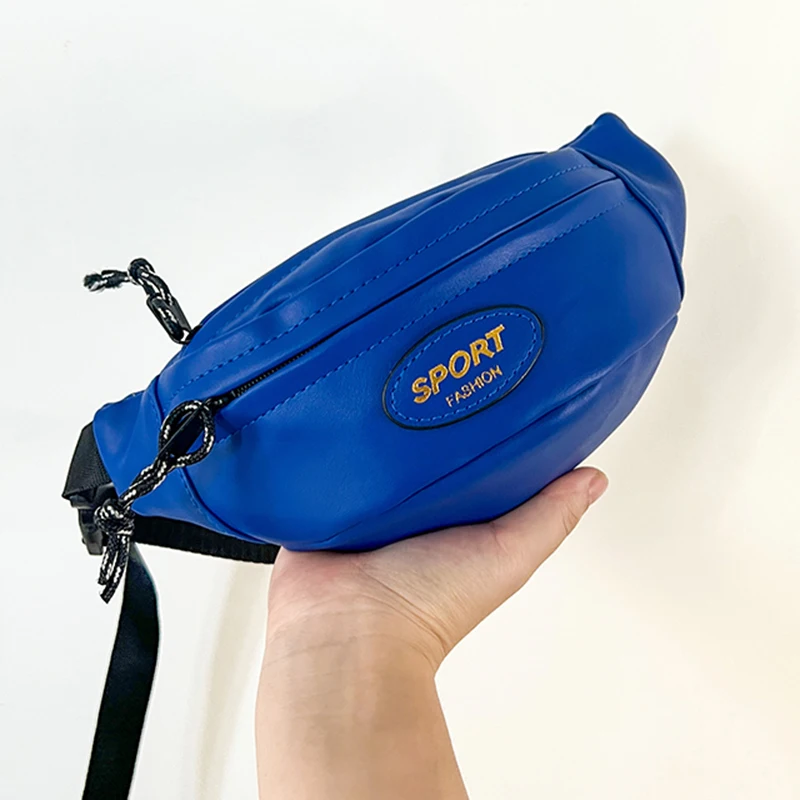 Детская поясная сумка для мальчиков и девочек модная однотонная нагрудная на