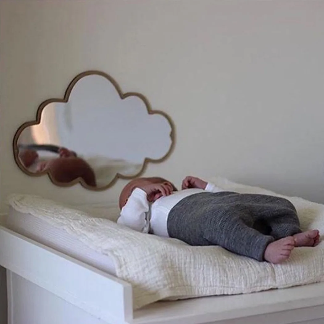 

Small Mirror Mirror Ornaments 33*23cm Acrylic Cloud Shape Cute Handmade Home Decor Inevitably Korean Style Lovely