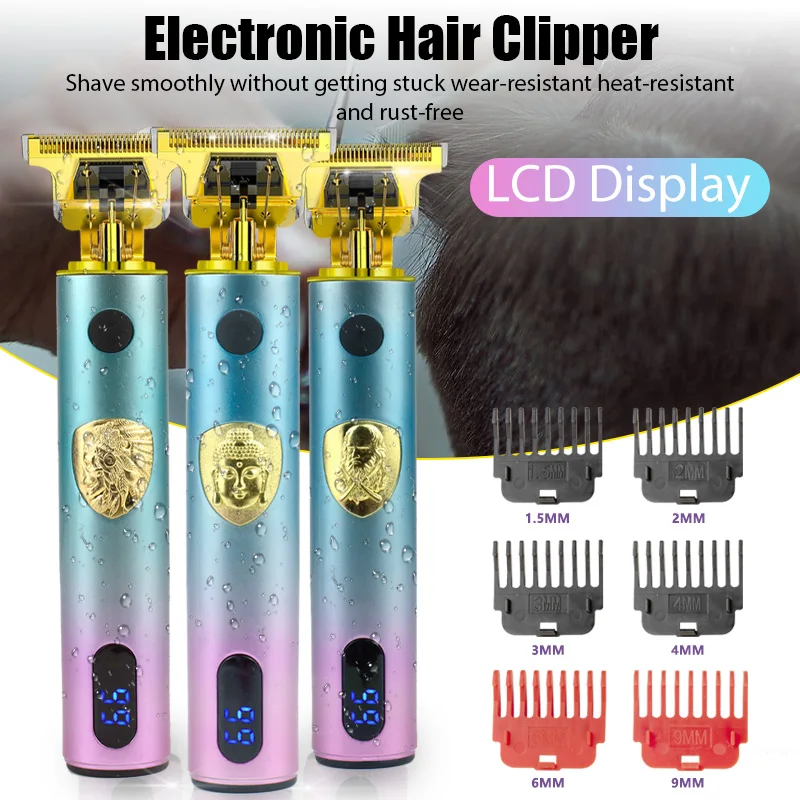 

Electric Hair Cutting Machine Shaver for Men Professional Beard Trimmer Electric Razor USB Rechargeable Man Hair Clipper Retro