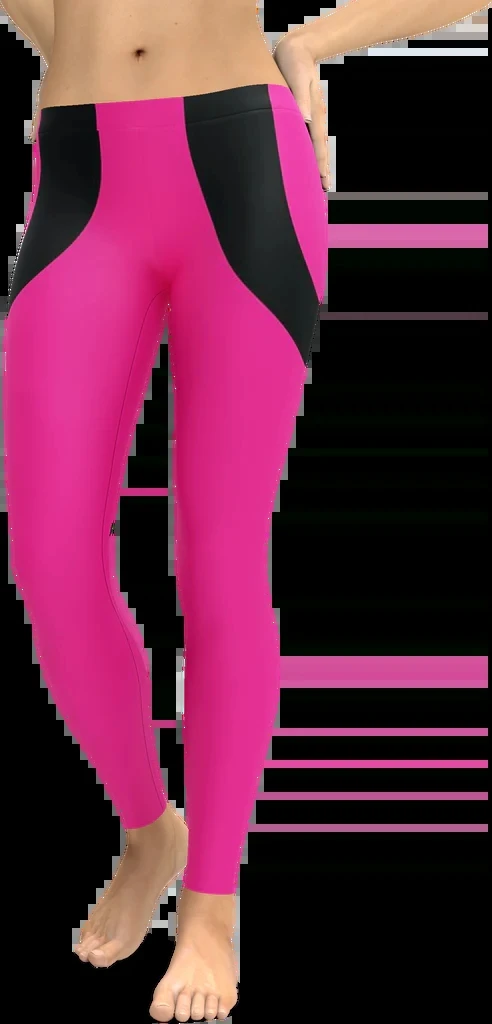 Женские леггинсы для занятий йогой черные в форме сердца розовые с 3D принтом