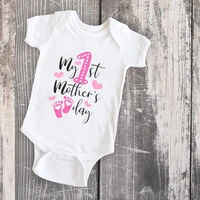 my first mothers day shirt mommy and me clothes 2021 mothers day baby clothes girl fashion letter matching outfits m