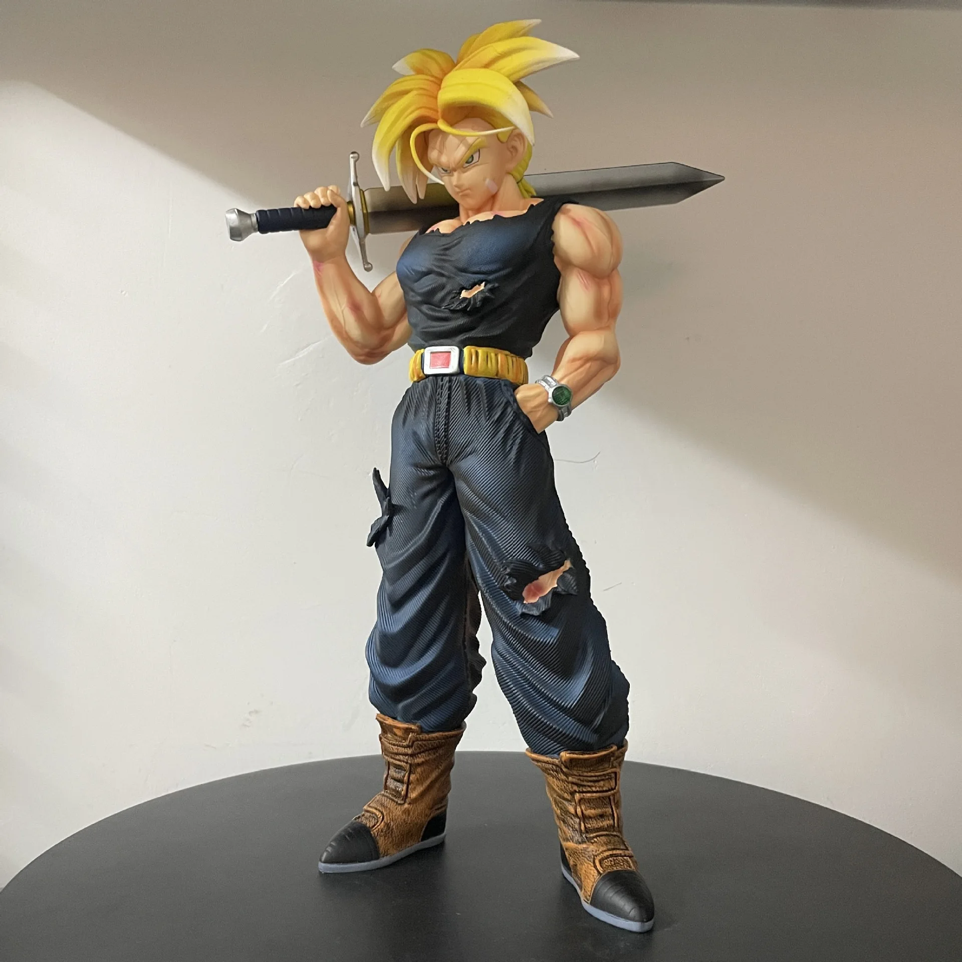 Фото Новая аниме-фигурка Dragon Ball Транккус, 30 см, из полимерной смолы, статуэтка, украшение для рабочего стола, подарки на день рождения для детей, игрушки №2