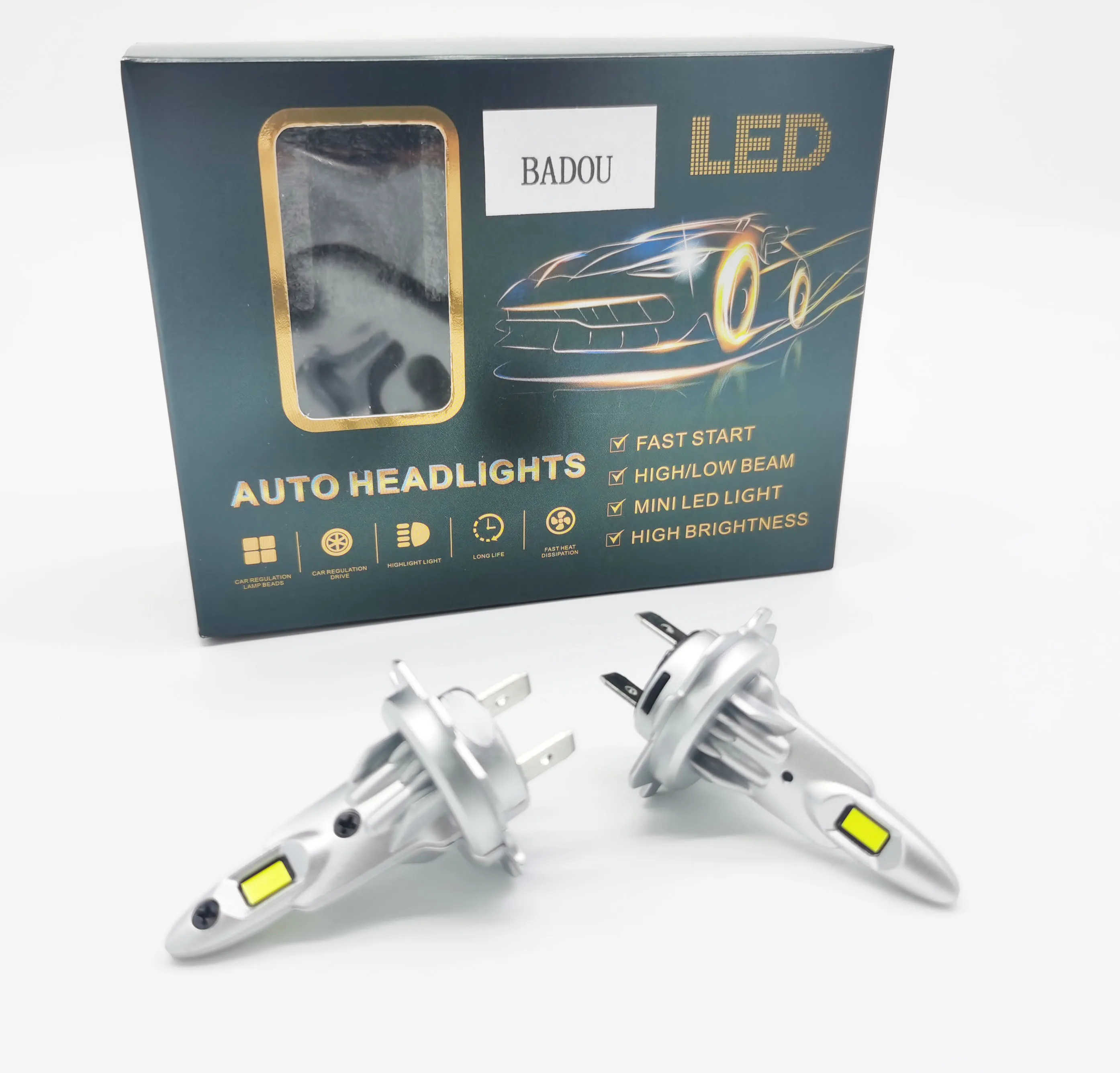 50 Вт 6500 лм 2x H7 светодиодный комплект для переоборудования ламп фар ближнего и