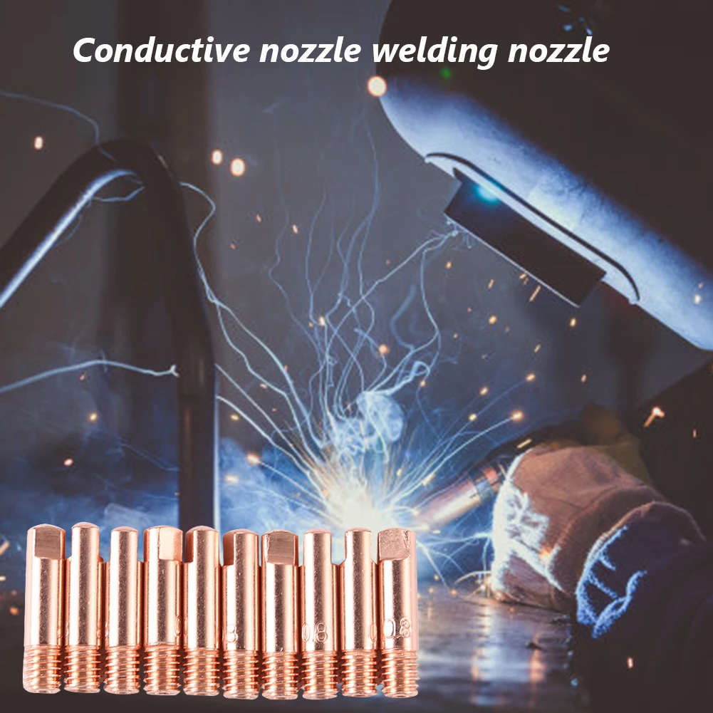 

20pcs/set MIG Welding Nozzle Contact Tips Gas Diffuser Connector Holder Torch Contact Semi-automatic Welding Nozzle 0.8/1/1.2mm