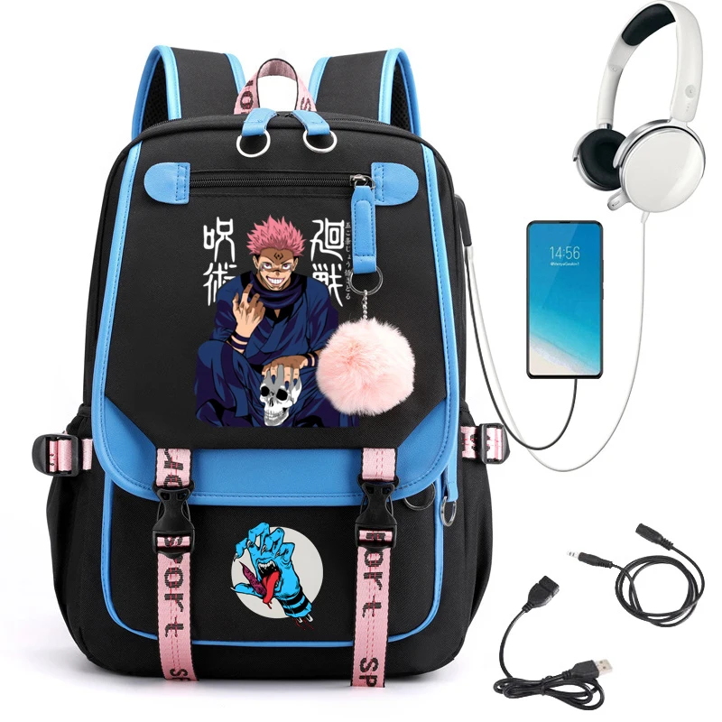 

Школьный рюкзак для девочек, юютсу, KAISEN, RYOMEN, SAKUNA, водонепроницаемые сумки для книг для подростков, студентов колледжей, дорожные сумки через плечо
