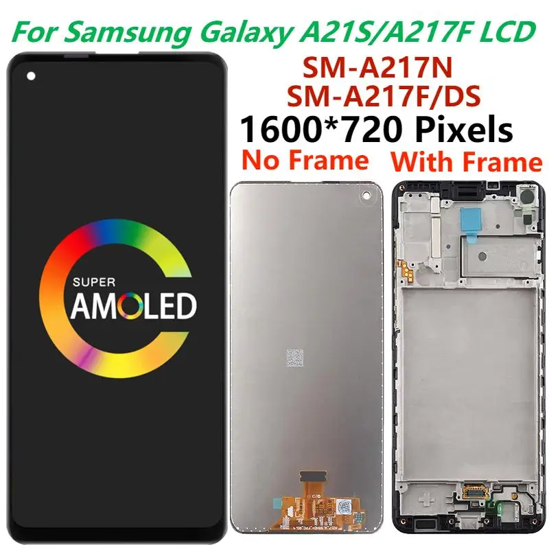 

6.5'' Original For Samsung Galaxy A21S A217F LCD Display With Frame SM-A217 A217F/DS Touch Screen Digitizer Assembly Replacement