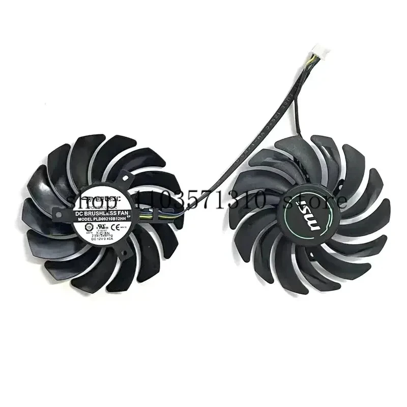 Фото Вентилятор для видеокарты 87MM PLD 092110 S12HH 4PIN DC 12V 0.4A GTX 1660 GPU для MSI Geforce GTX 1660 Super 1660Ti RTX 2060 Ventus XS OC Cooling zm №5
