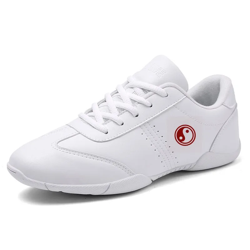 Women Men Kids Tai Chi Wushu Martial Arts Shoes Cow Leather Chinese Style Jogger Casual Workout Fitness Taewondo Karate Sneakers