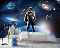 3d photo wallpaper custom mural cosmos planet spaceship astronaut painting bedroom home decor wallpapers for living room