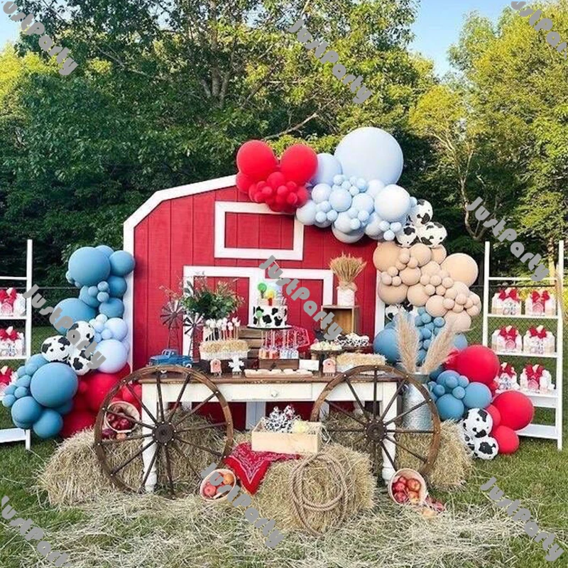 

151pcs Zenon Birthday Party Balloon Garland Arch Kit Farm Wedding Decoration Gender Reveal Apricot Animal Balloons Baby Shower